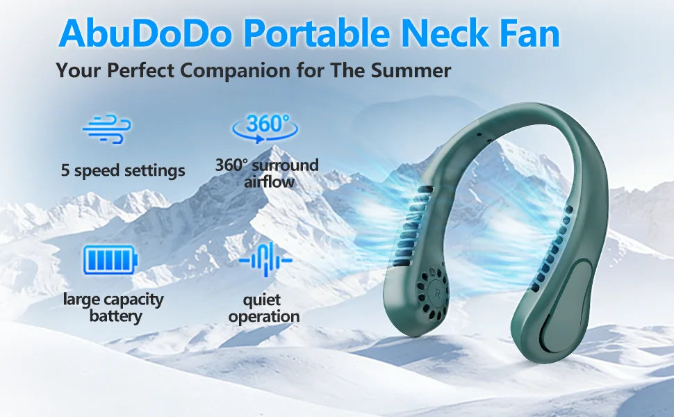 ChillGear Neck Fan — Bladeless & Ultra-Quiet