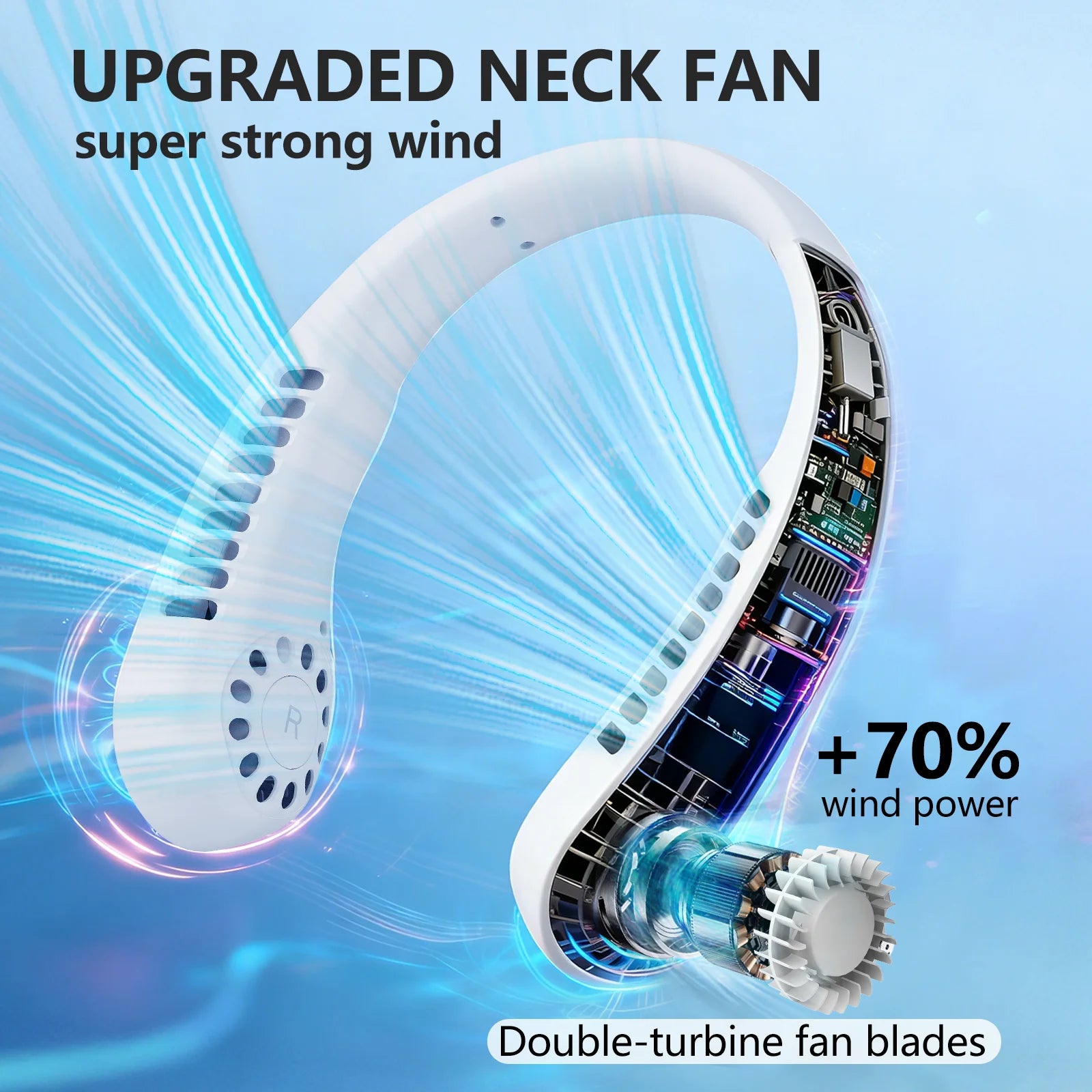 ChillGear Neck Fan — Bladeless & Ultra-Quiet