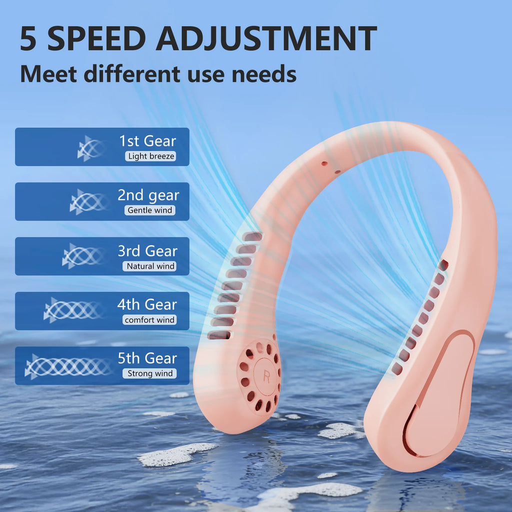 ChillGear Neck Fan — Bladeless & Ultra-Quiet