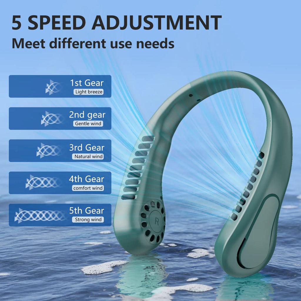 ChillGear Neck Fan — Bladeless & Ultra-Quiet
