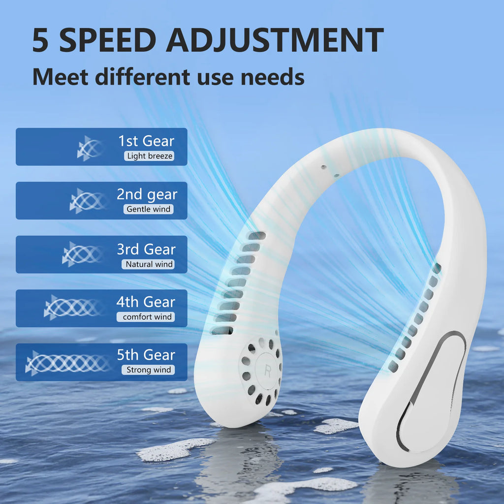 ChillGear Neck Fan — Bladeless & Ultra-Quiet