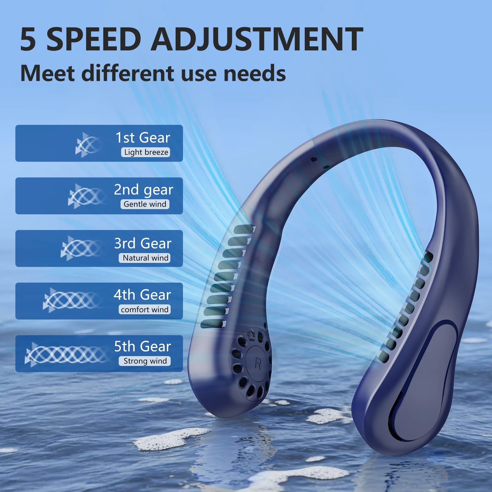 ChillGear Neck Fan — Bladeless & Ultra-Quiet