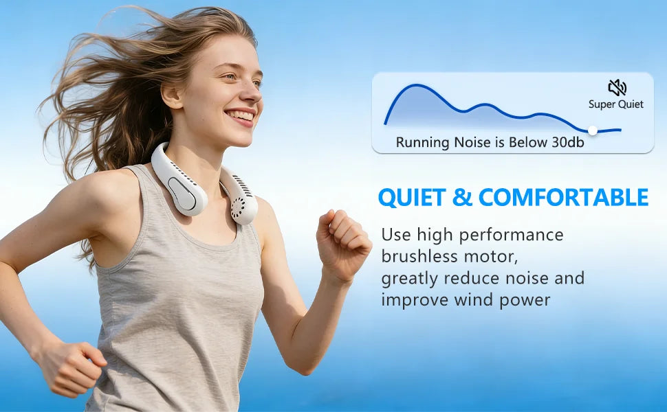 ChillGear Neck Fan — Bladeless & Ultra-Quiet