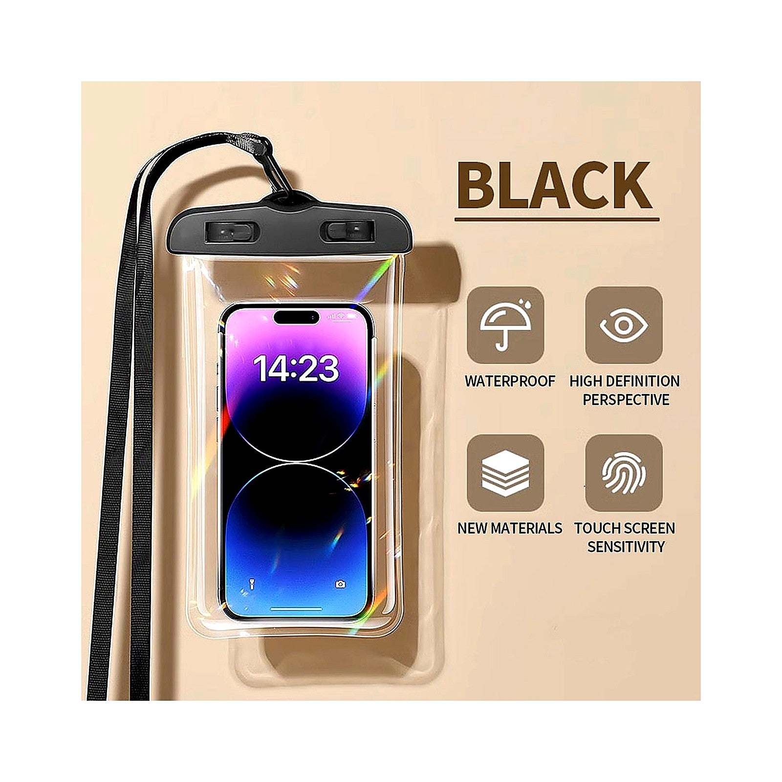 ChillGear Waterproof Phone Pouch — IPX8 Touchscreen — included in Beach Day Starter Bundle — 3-Piece Bundle