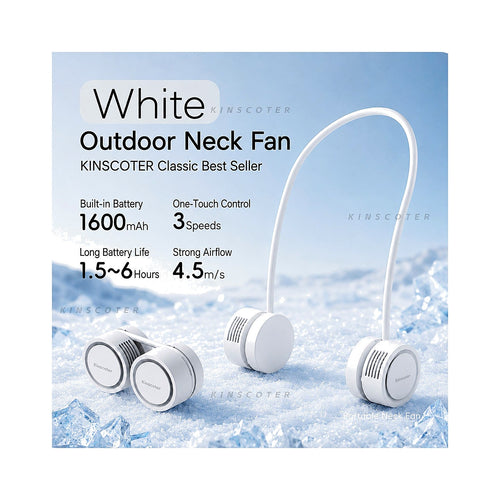 ChillGear Neck Fan — Bladeless & Ultra-Quiet — included in Beat The Heat Bundle — 3-Piece Bundle