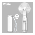 ChillGear Mini Handheld Fan — Folding USB-C Power Bank in White