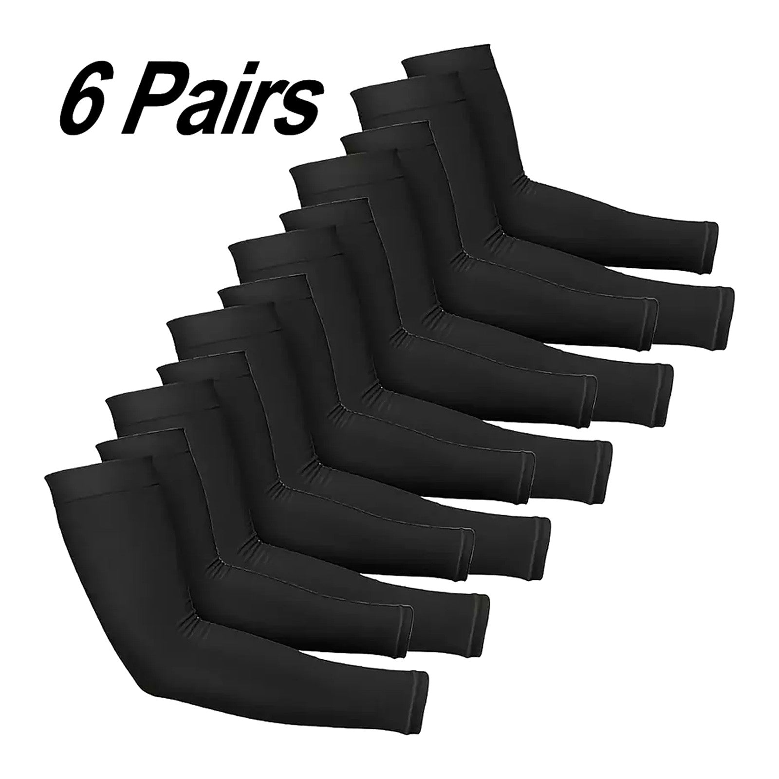 ChillGear UV Cooling Arm Sleeves — UPF 50+ Pair in Black