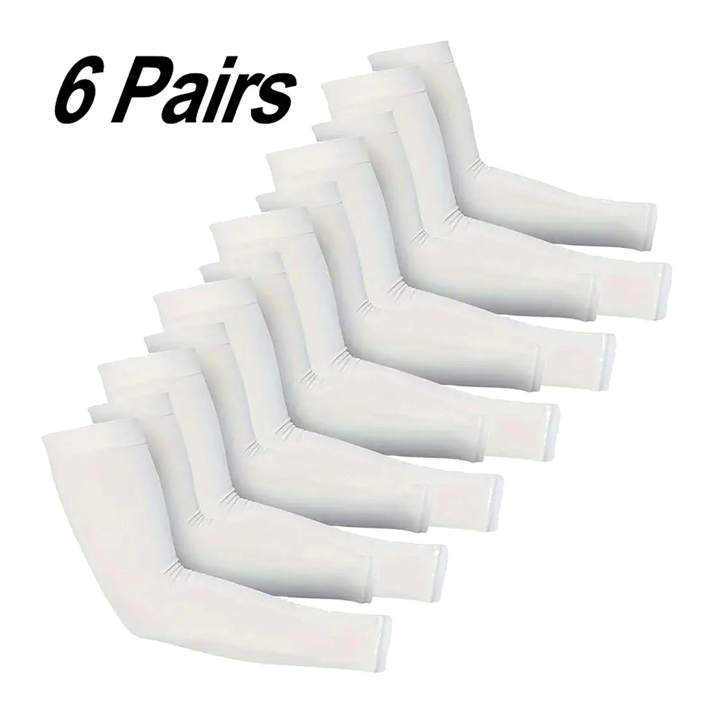ChillGear UV Cooling Arm Sleeves — UPF 50+ Pair in White