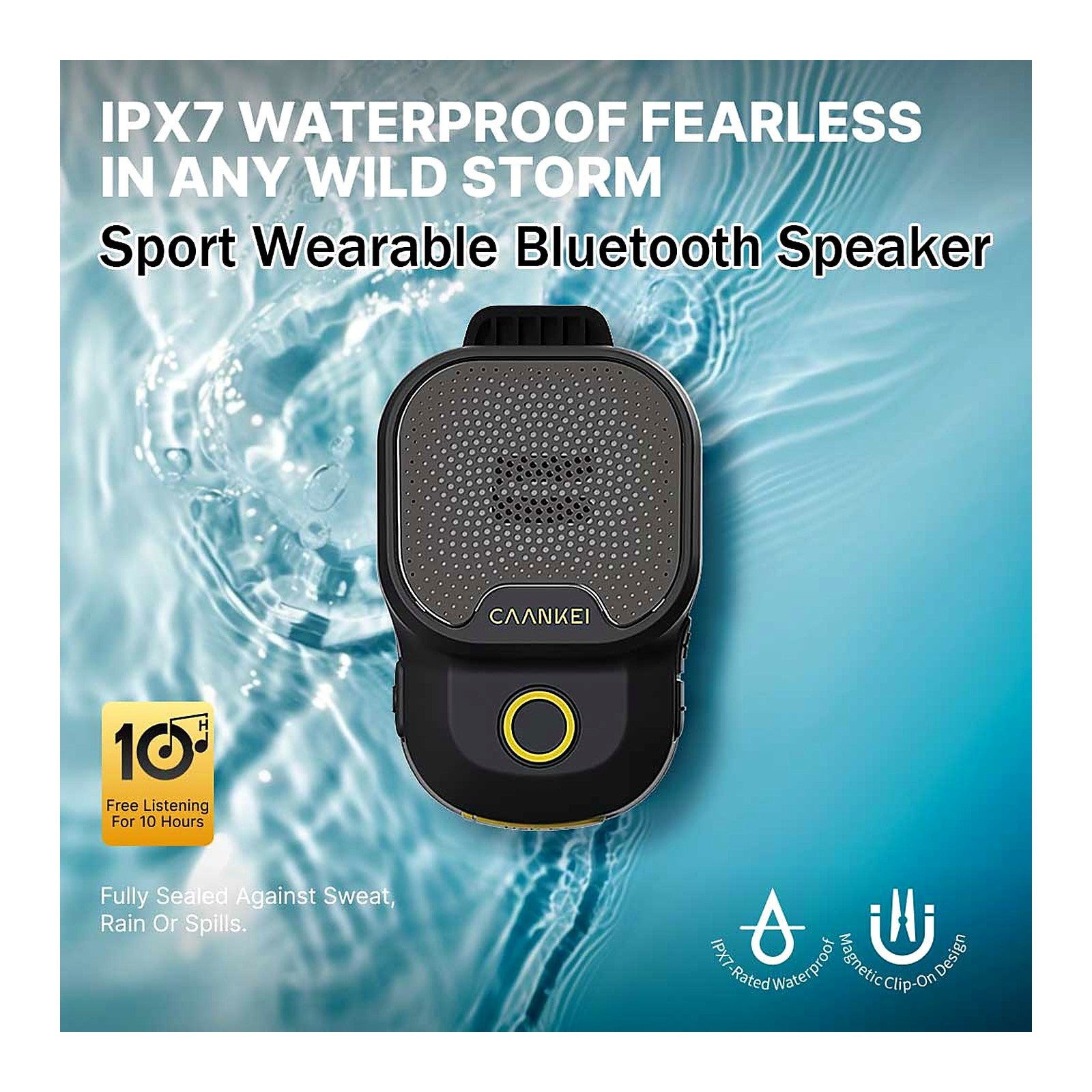 ChillGear Clip-On Speaker — IPX7 Waterproof Wearable — photo 5